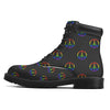 Peace Sign Rainbow LGBT Print Pattern Boots-grizzshop