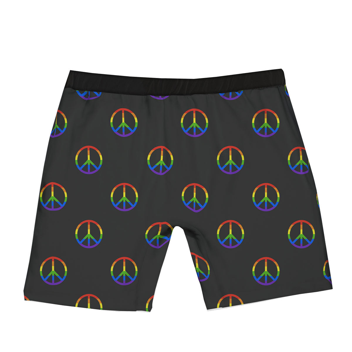 Peace Sign Rainbow LGBT Print Pattern Boxer Briefs-grizzshop