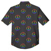 Peace Sign Rainbow LGBT Print Pattern Button Up Shirt-grizzshop