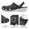 Peace Sign Rainbow LGBT Print Pattern Clog-grizzshop