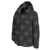 Peace Sign Rainbow LGBT Print Pattern Down Jacket-grizzshop