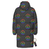 Peace Sign Rainbow LGBT Print Pattern Long Down Jacket-grizzshop