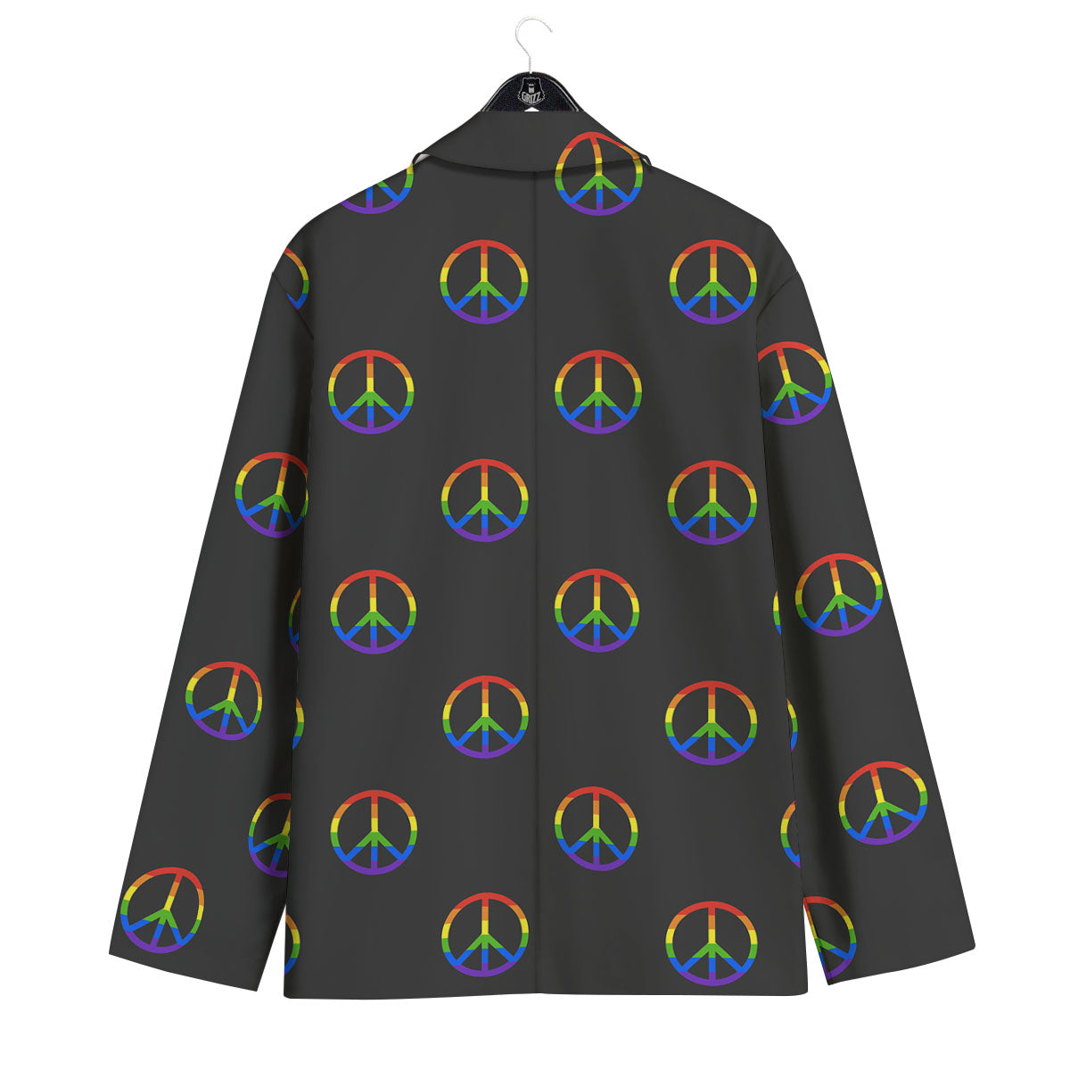 Peace Sign Rainbow LGBT Print Pattern Men's Sport Coat-grizzshop