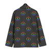 Peace Sign Rainbow LGBT Print Pattern Men's Sport Coat-grizzshop