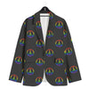 Peace Sign Rainbow LGBT Print Pattern Men's Sport Coat-grizzshop