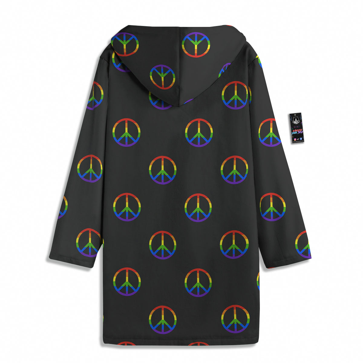 Peace Sign Rainbow LGBT Print Pattern Men's Windbreaker Jacket-grizzshop