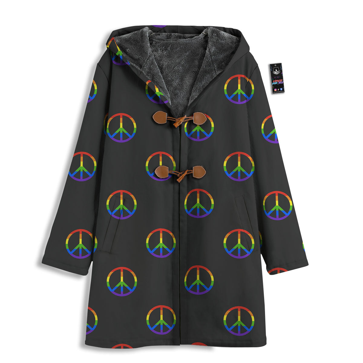 Peace Sign Rainbow LGBT Print Pattern Men's Windbreaker Jacket-grizzshop