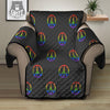 Peace Sign Rainbow LGBT Print Pattern Recliner Protector-grizzshop