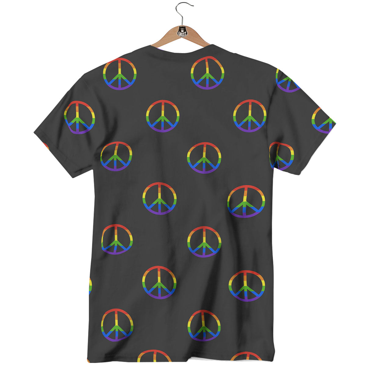 Peace Sign Rainbow LGBT Print Pattern T-Shirt-grizzshop