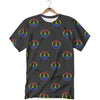 Peace Sign Rainbow LGBT Print Pattern T-Shirt-grizzshop