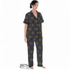 Peace Sign Rainbow LGBT Print Pattern Women's Pajamas Set-grizzshop