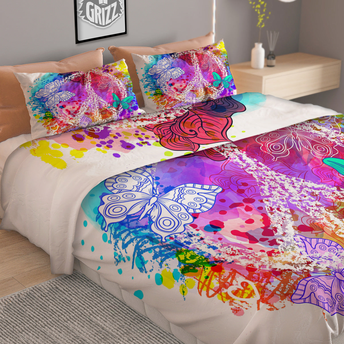 Optical Illusion Dartboard Moving Duvet Cover Bedding Set