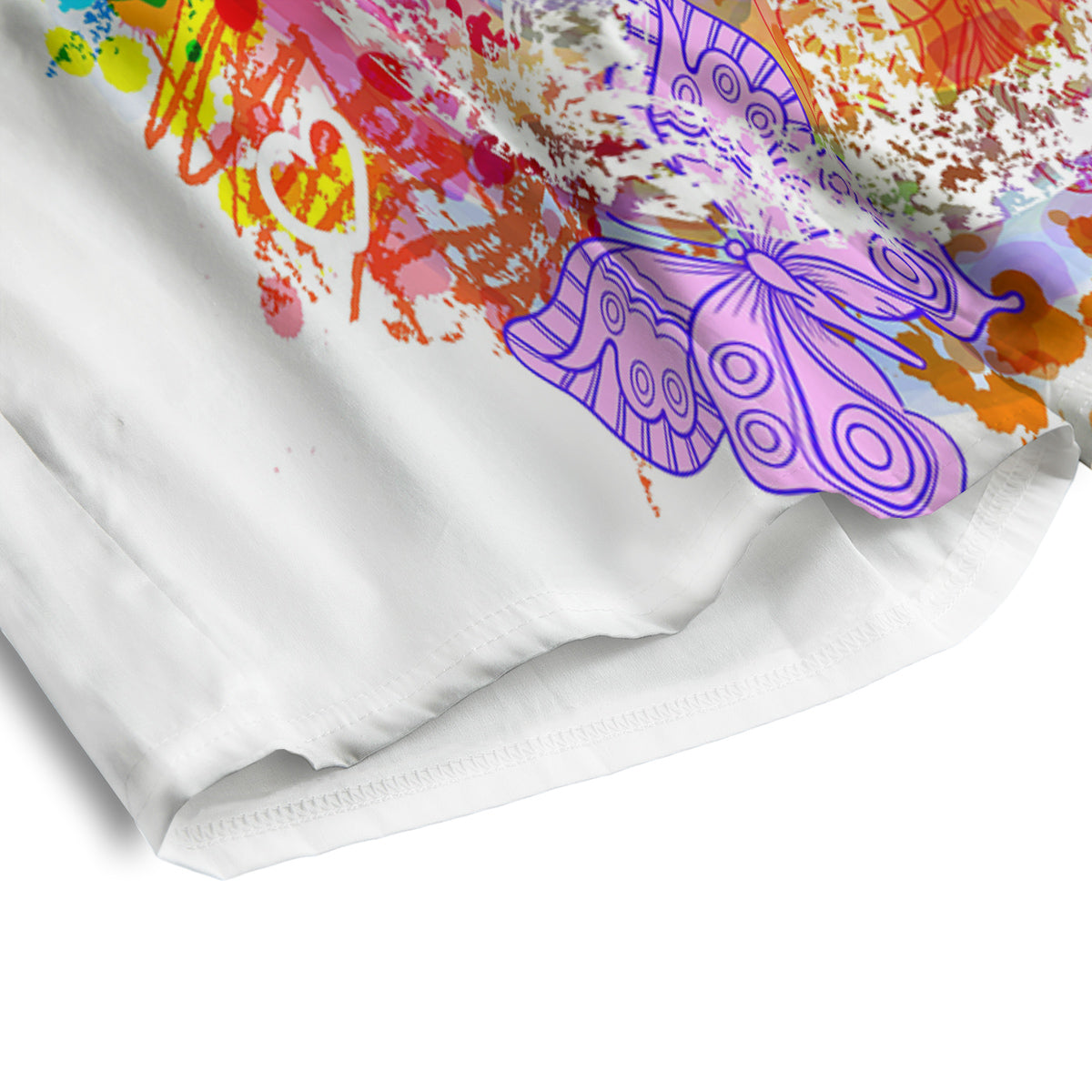 Peace Signs Colorful Hippie Print Men's Athletic Shorts
