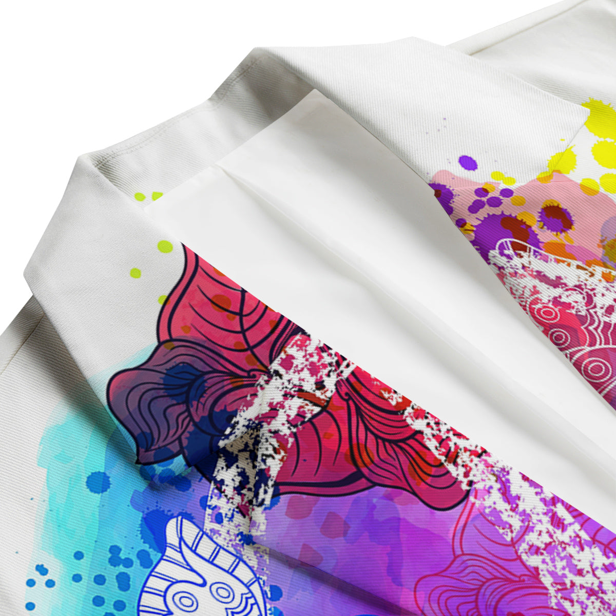 Peace Signs Colorful Hippie Print Men's Blazer-grizzshop
