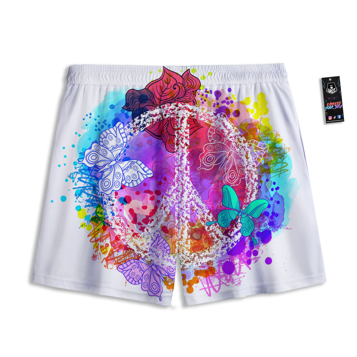 Optical Illusion Dartboard Moving Mesh Shorts