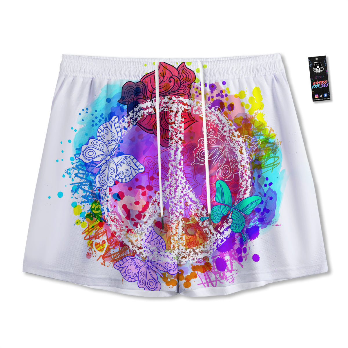 Optical Illusion Dartboard Moving Mesh Shorts