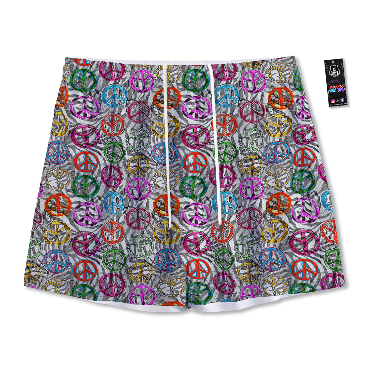 Polar Bear Cute Print Pattern Mesh Shorts