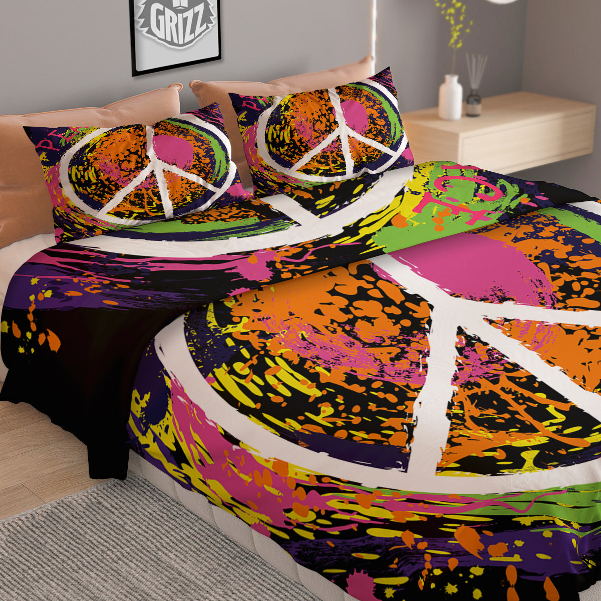 Optical Illusion Moving Dizzy Circle Duvet Cover Bedding Set