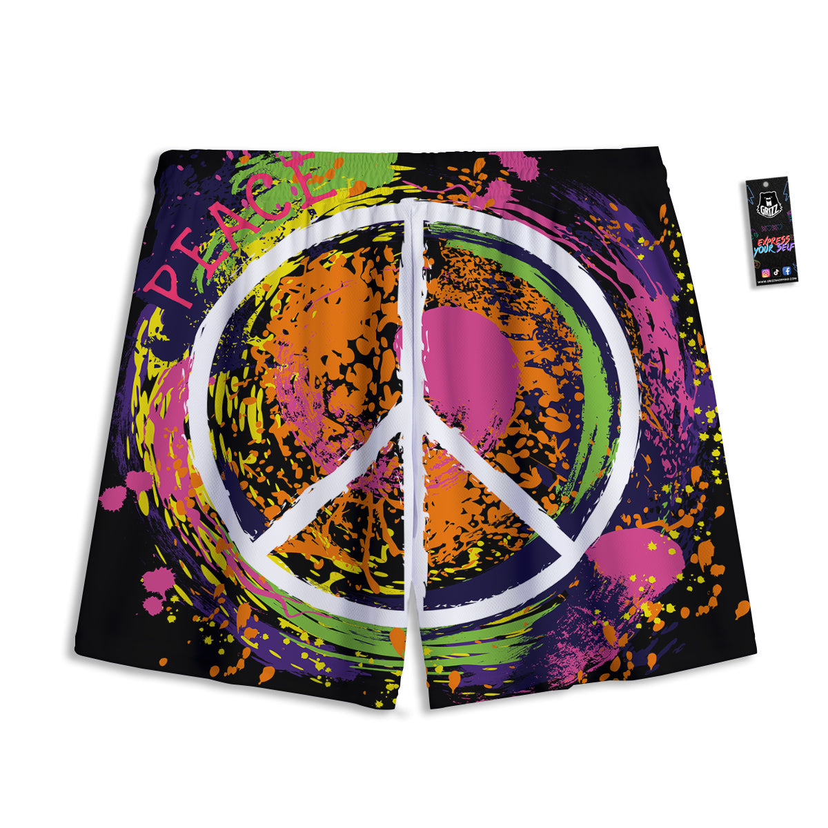 Optical Illusion Moving Dizzy Circle Mesh Shorts
