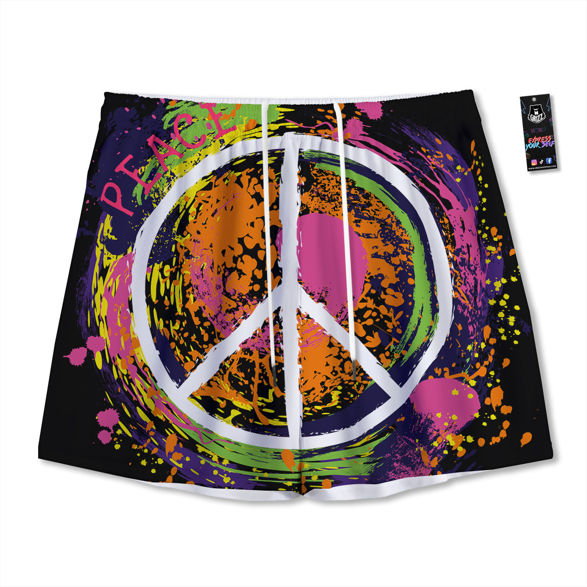 Optical Illusion Moving Dizzy Circle Mesh Shorts