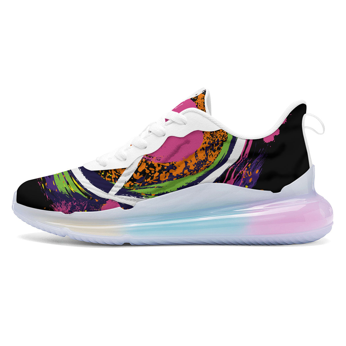 Peace Symbols Colorful Hippie Print Running Sneakers-grizzshop