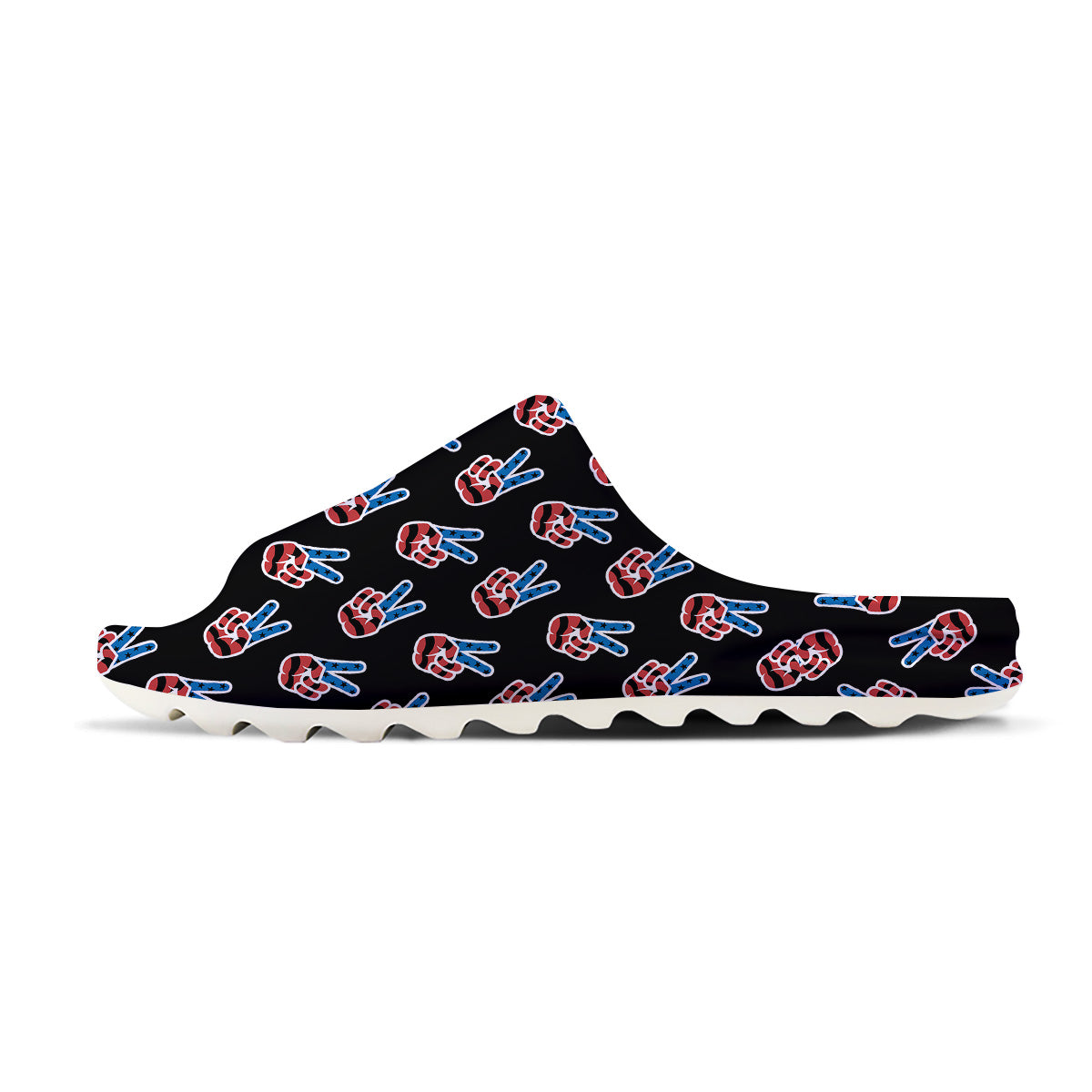 Peace Sign American Patriotic Print Pattern Sandals-grizzshop