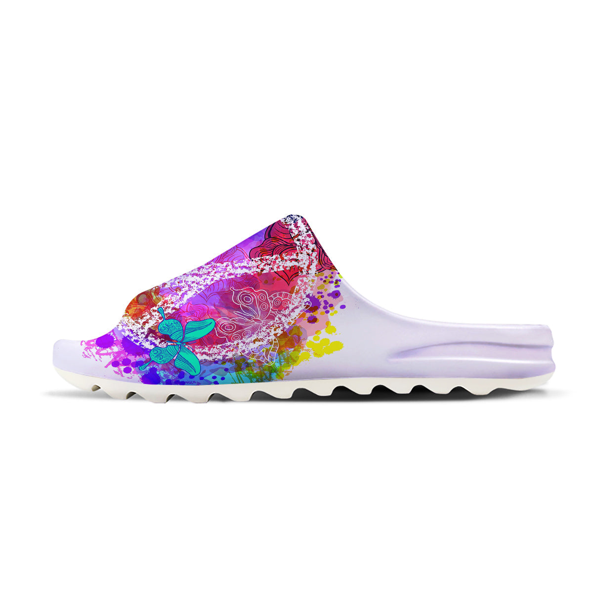 Peace Signs Colorful Hippie Print Sandals-grizzshop