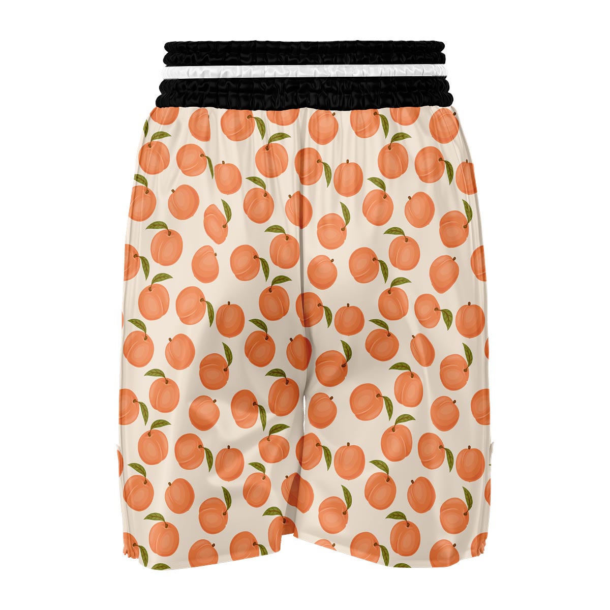 Peach Pattern Print Boxing Shorts-grizzshop