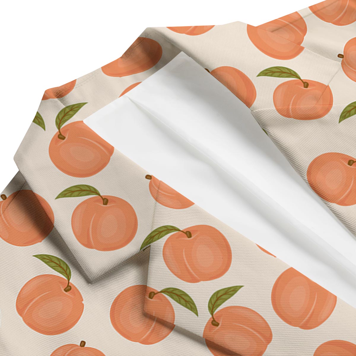Peach Pattern Print Men's Blazer-grizzshop