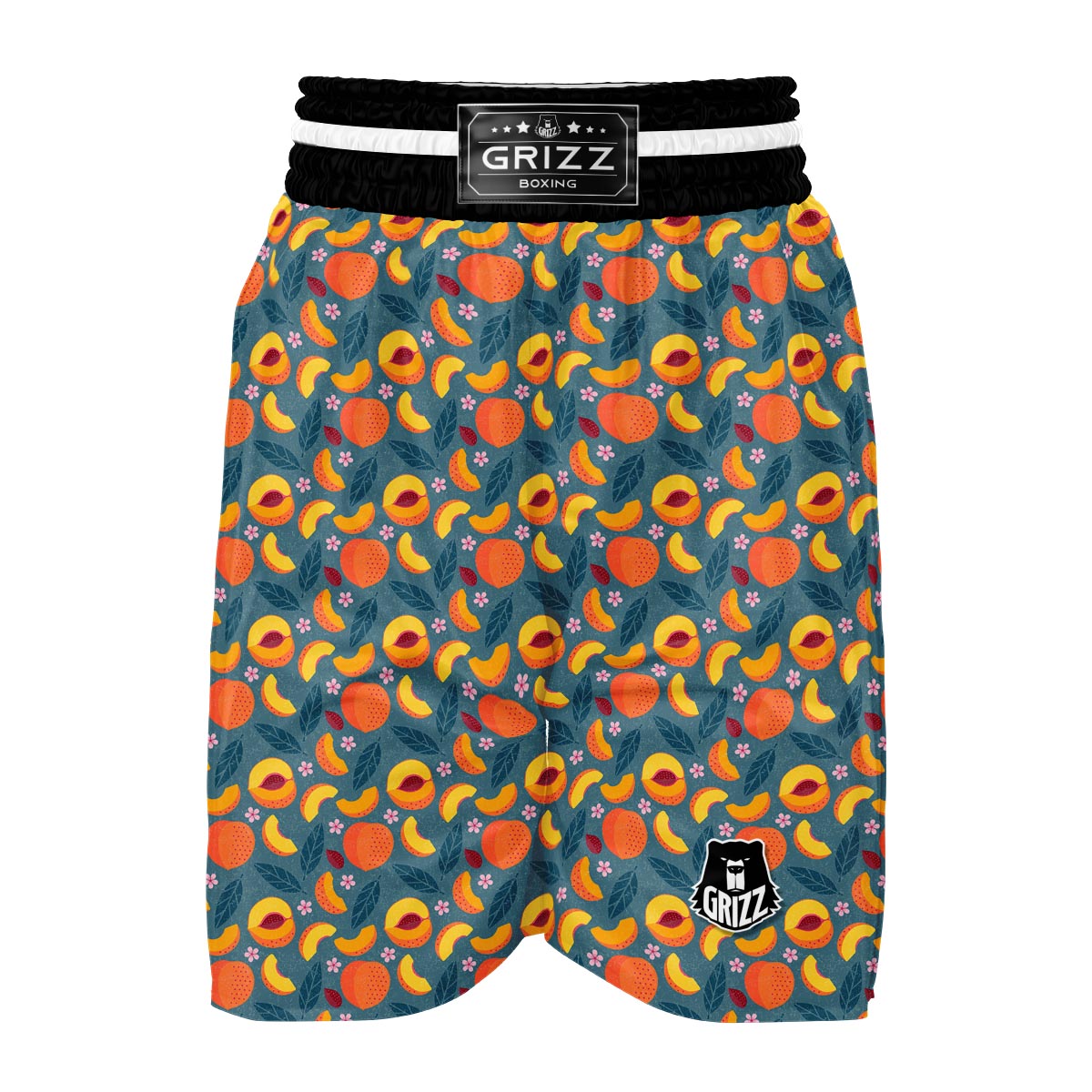 Peach Print Pattern Boxing Shorts-grizzshop