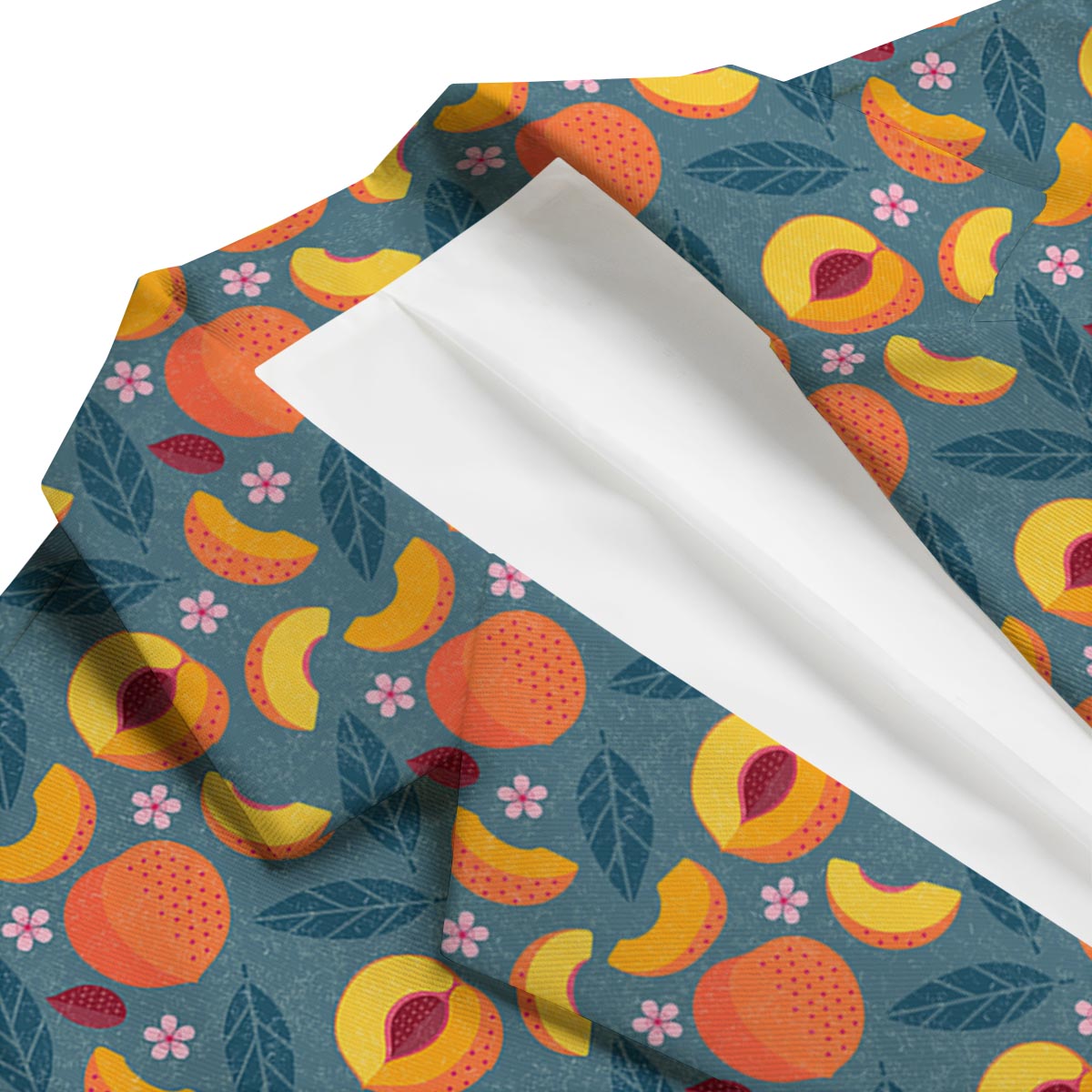 Peach Print Pattern Men's Blazer-grizzshop