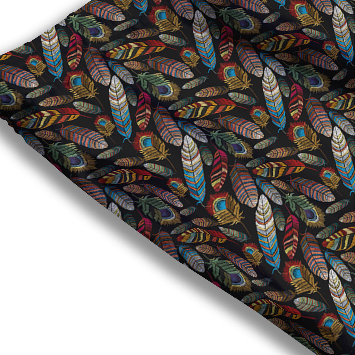 Peacock Embroidery Print Pattern Mesh Shorts