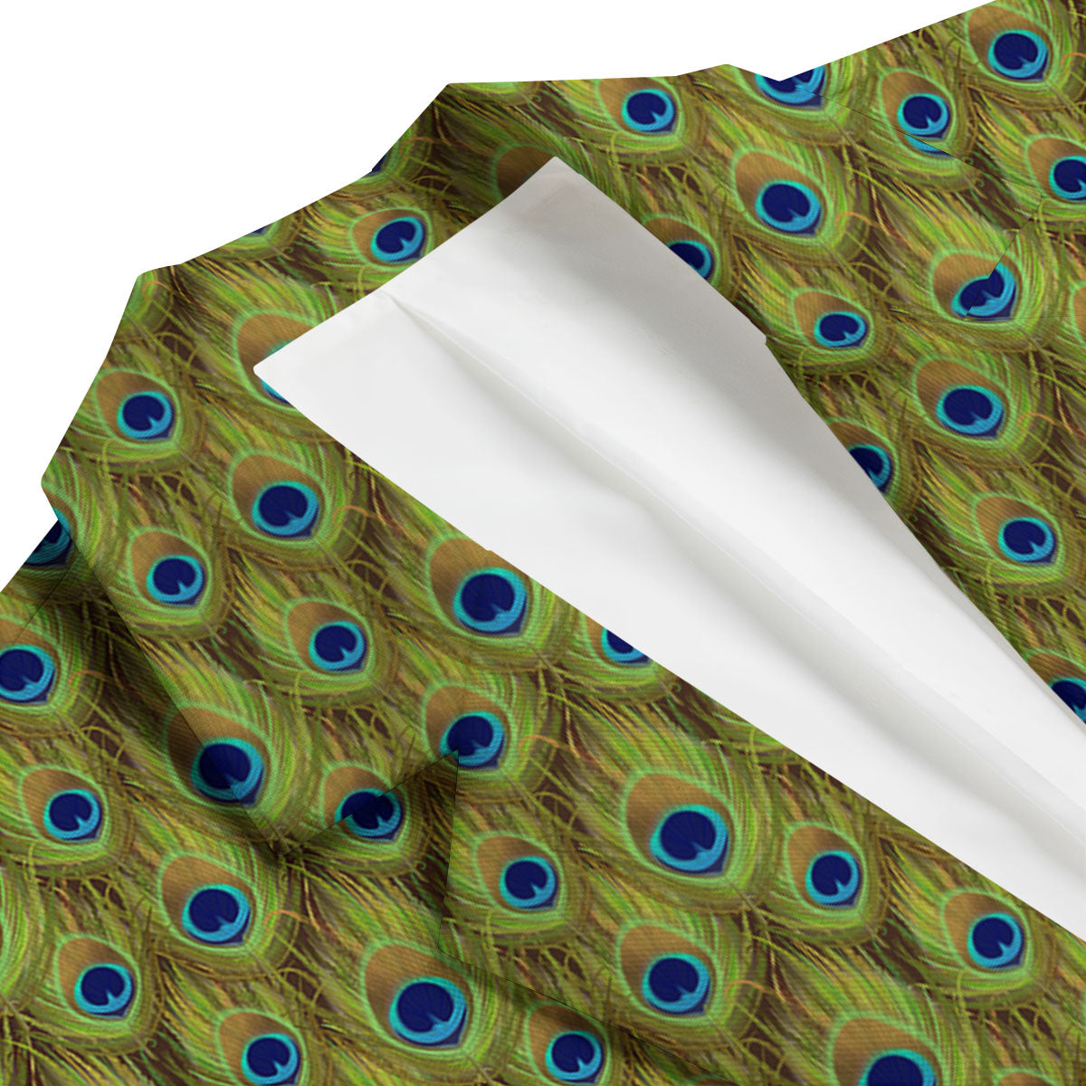 Peacock Feather Boho Print Pattern Men's Blazer-grizzshop