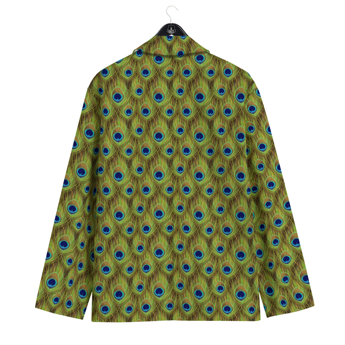 Peacock Feather Boho Print Pattern Men's Sport Coat-grizzshop