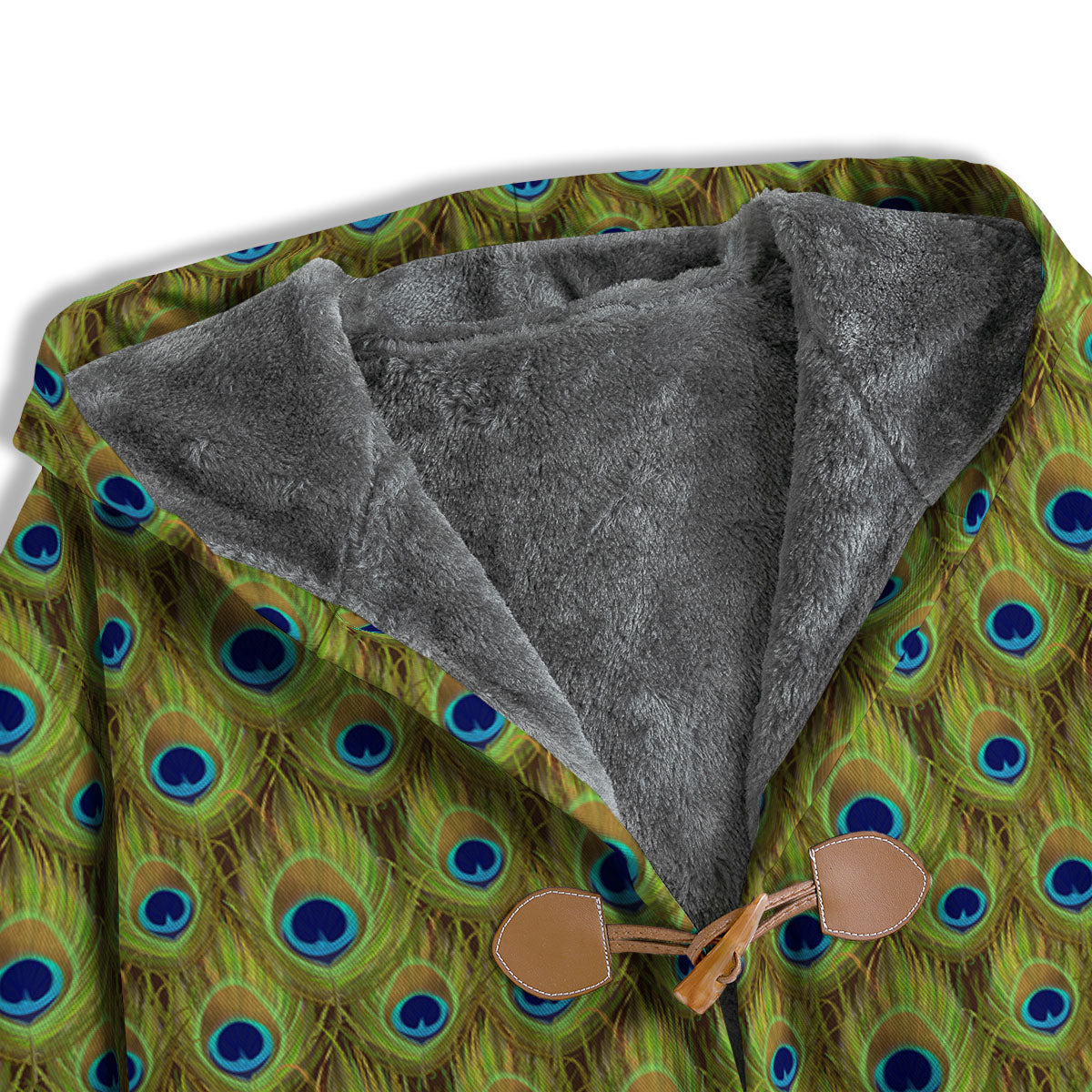 Peacock Feather Boho Print Pattern Men's Windbreaker Jacket-grizzshop
