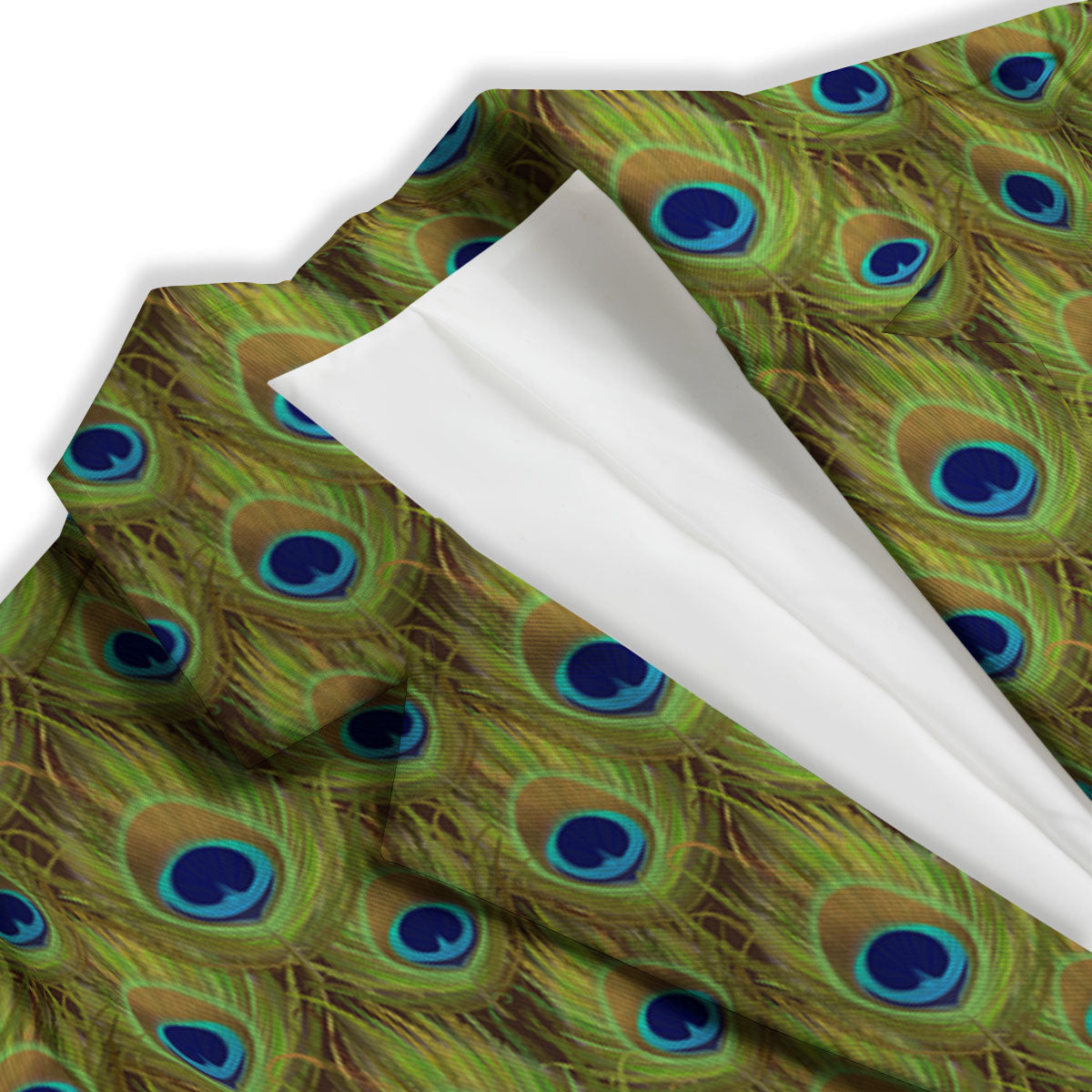 Peacock Feather Boho Print Pattern Women's Blazer-grizzshop
