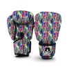 Peacock Feather Floral Pattern Print Boxing Gloves-grizzshop