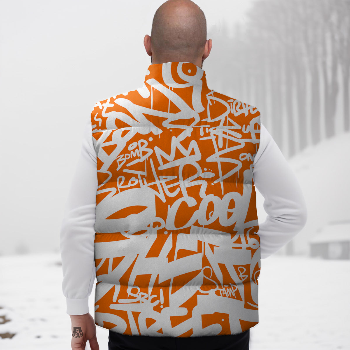 Peacock Feather Floral Pattern Print Down Vest