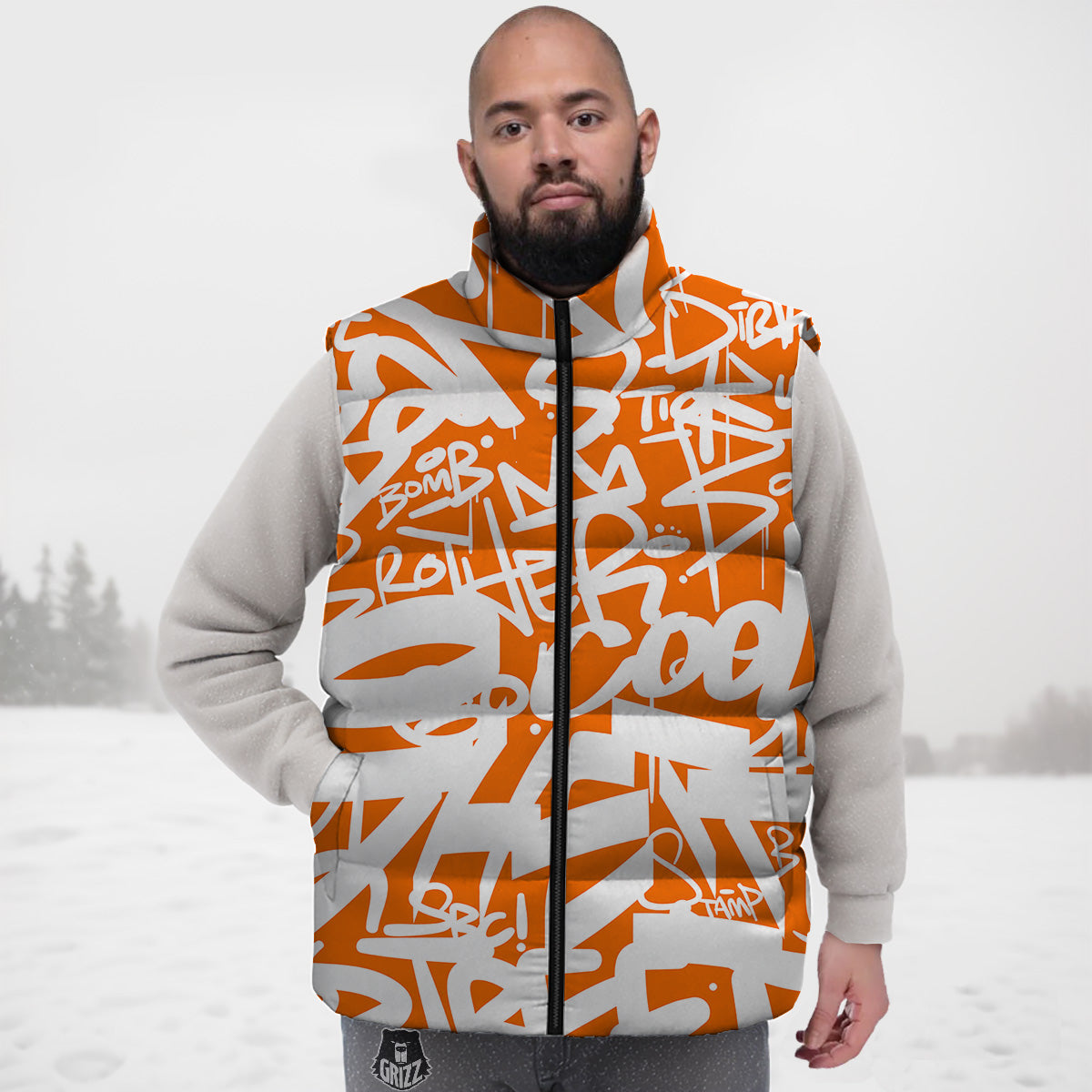 Peacock Feather Floral Pattern Print Down Vest