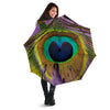 Peacock Feather Purple Bohemian Print Umbrella-grizzshop