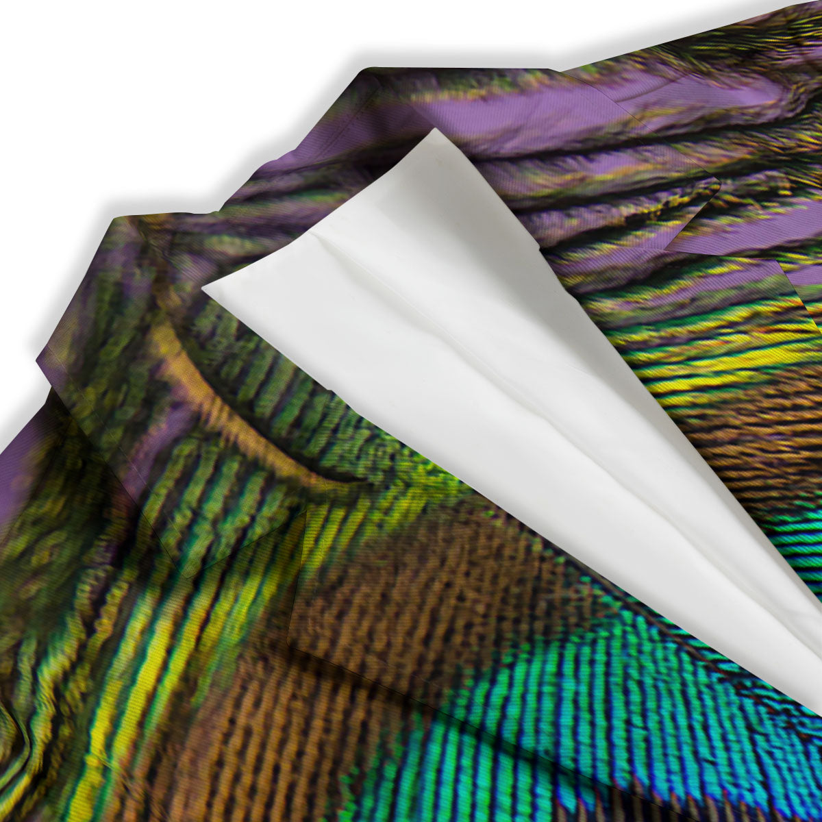 Peacock Feather Purple Bohemian Print Women's Blazer-grizzshop