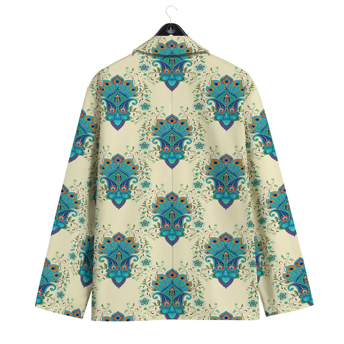Peacock Feather Vintage Print Pattern Men's Sport Coat-grizzshop