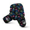 Peacock Rose Feather Pattern Print Boxing Gloves-grizzshop