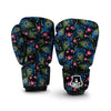 Peacock Rose Feather Pattern Print Boxing Gloves-grizzshop