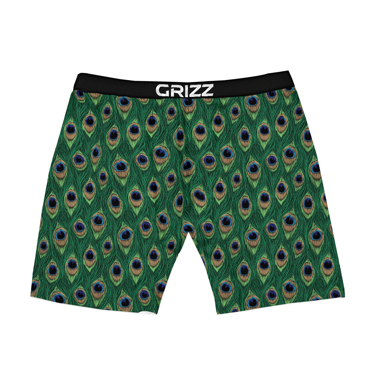 Peacock Tail Print Boxer Briefs-grizzshop