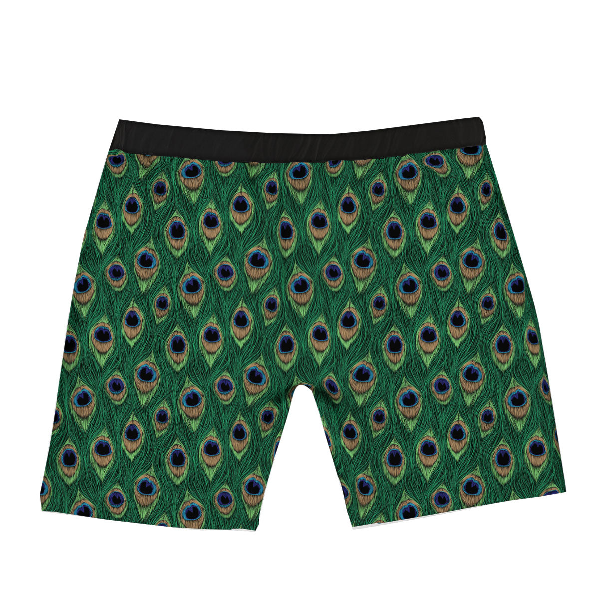 Peacock Tail Print Boxer Briefs-grizzshop