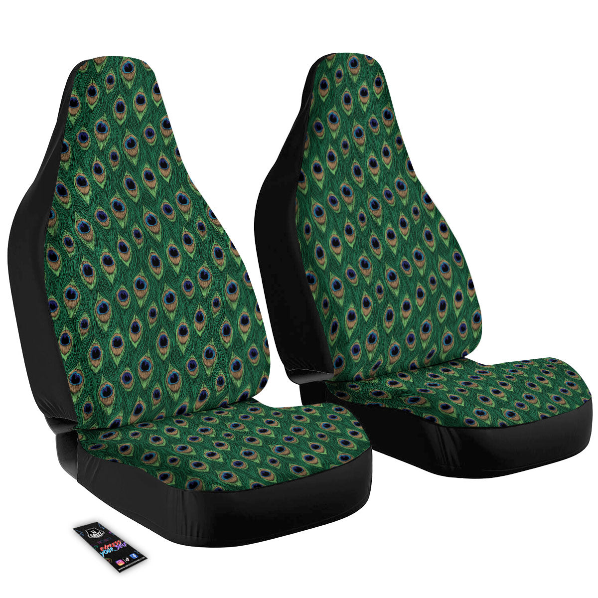 Peacock Tail Print Car Seat Covers-grizzshop