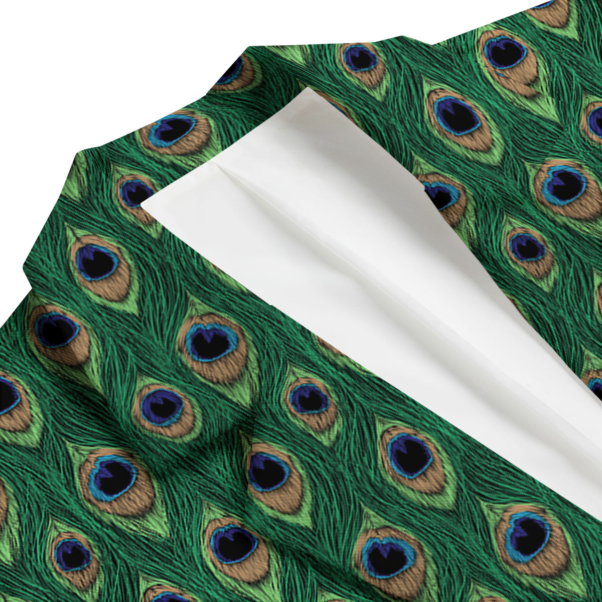 Peacock Tail Print Men's Blazer-grizzshop