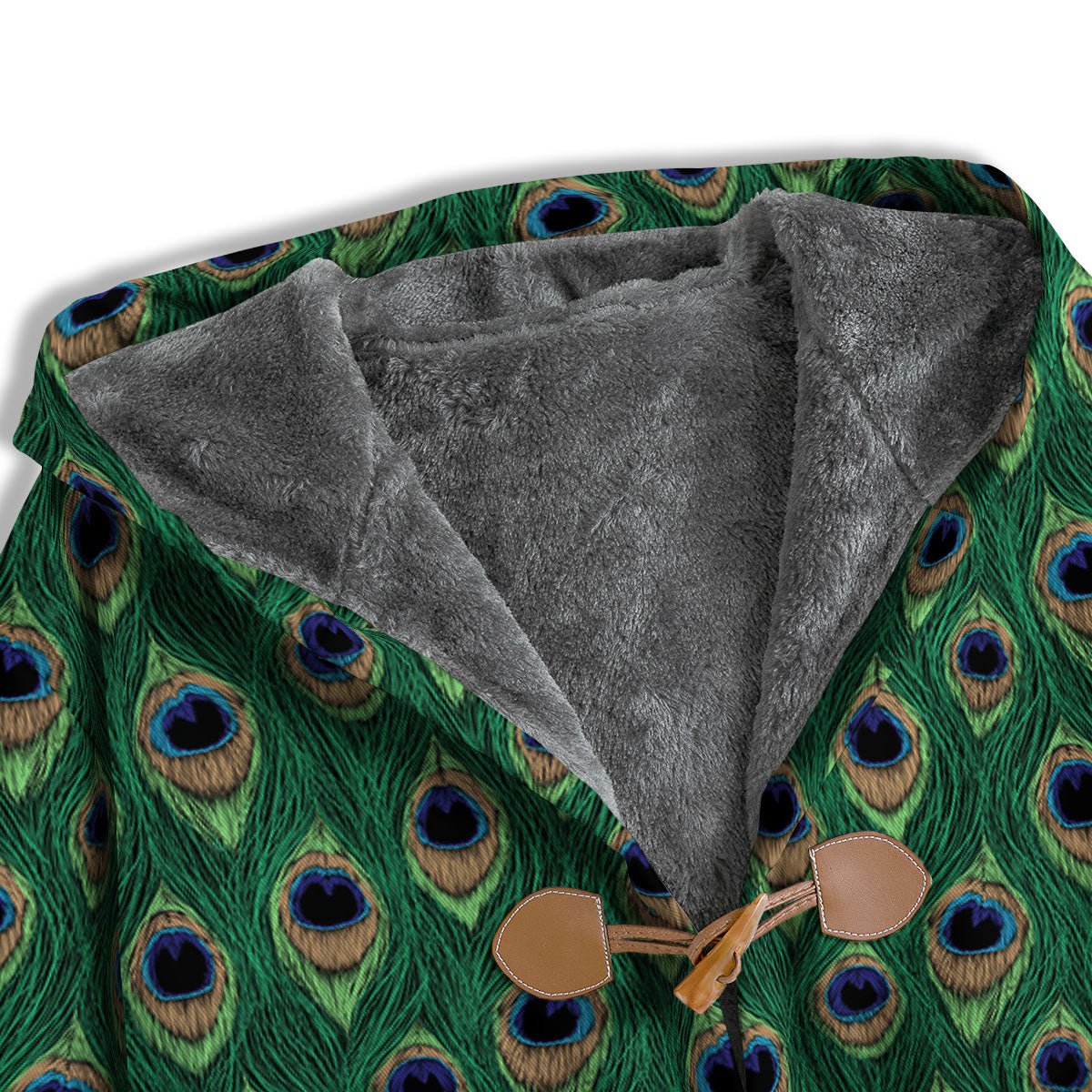 Peacock Tail Print Men's Windbreaker Jacket-grizzshop