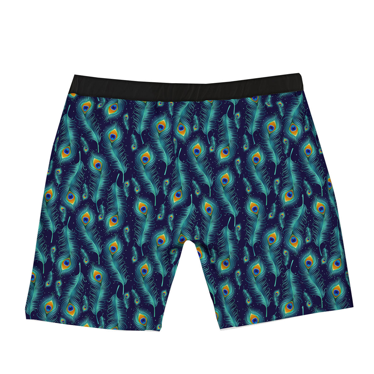 Peacock Tail Print Pattern Boxer Briefs-grizzshop